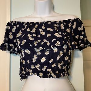 american eagle off the shoulder crop top